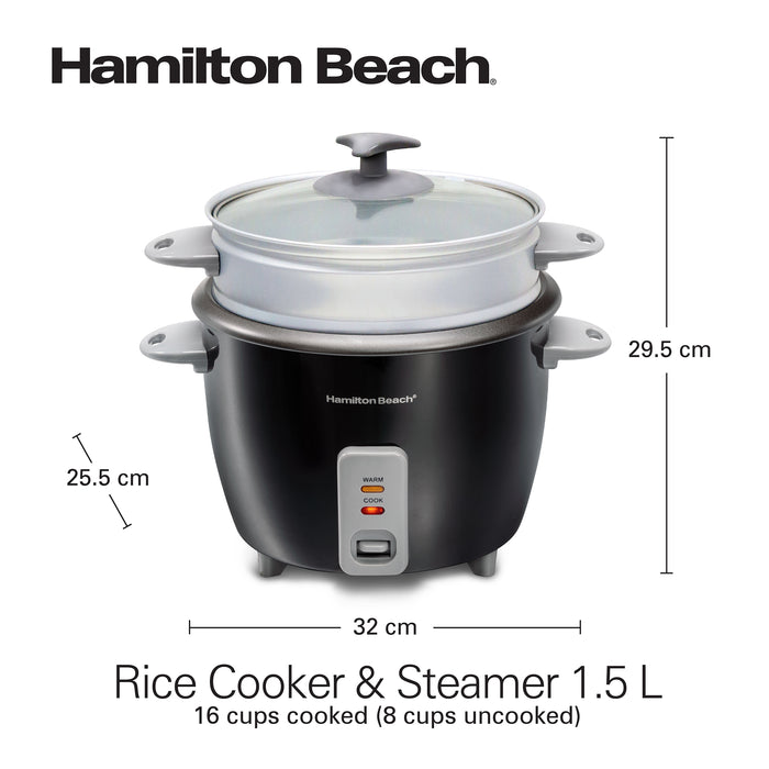 Hamilton Beach Digital Programmable Rice Cooker & Food Steamer, 8