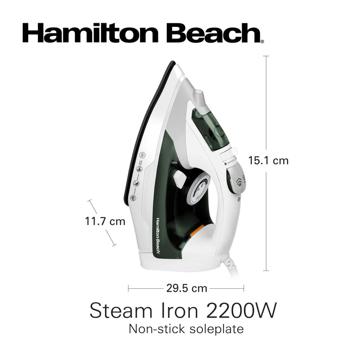 Hamilton Beach Steam Iron Non Stick 2200W